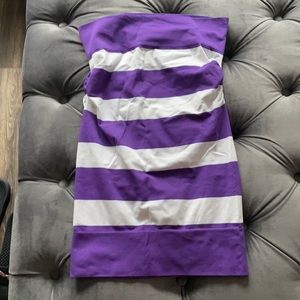 Tube top- purple/white s/m